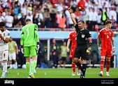 DOHA, QATAR - NOVEMBER 25: Wayne Hennessey, red card during the FIFA ...
