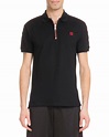 Givenchy Men's Velvet-Trim 4G Zip Polo Shirt | Neiman Marcus