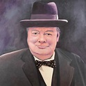 Sir Winston Churchill. Original Oil Painting - Simon Hiscox Art Norfolk