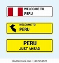 Peru Traffic Signs Board Design Vector Stock Vector (Royalty Free ...