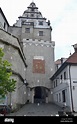 the town of Neustadt an der Donau (Bavaria, Germany): the Castle above ...