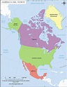 Continente Americano Mapa Político