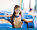 Little Girl Student in the Classroom Stock Photo - Image of school ...