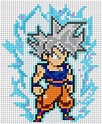 Goku Ultra Instinto Aura | Anime pixel art, Pixel art, Pixel art grid