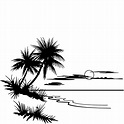 beach scene clip art black and white 20 free Cliparts | Download images ...