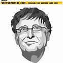 Vector for free use: Bill Gates Vector Image