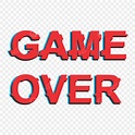 Game Over Clipart Vector, Game Over Png Design, End, Play, Creative PNG ...