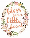 Bless Your Little Heart 8 x 10 printable poster, downloadable, art ...