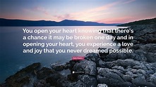 Bob Marley Quote: “You open your heart knowing that there’s a chance it ...