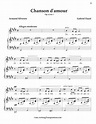 FAURÉ: Chanson D'amour, Op. 27 No. 1 (transposed To E Major) By Gabriel ...