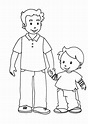 Pinterest | Family coloring pages, Fathers day coloring page, Family ...