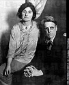 Irish poet William Butler Yeats right, with his wife George Hyde-Lees ...