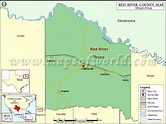 Red River County Map | Map of Red River County, Texas