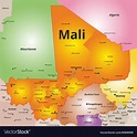 Color map of mali country Royalty Free Vector Image