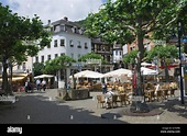 Marktplatz, Idar Oberstein, berühmt für Edelsteine, auf dem Fluss Nahe ...