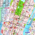 Map Laminated Manhattan Downtown Midtown Maps POCKET new york - theate ...