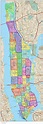 Map of Manhattan neighborhood: surrounding area and suburbs of Manhattan