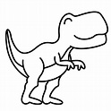 Dibujo de tiranosaurio rex para colorear e imprimir - Dibujos y colores