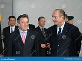 Gerhard Schroeder, Jacques Chirac Photo éditorial - Image du chancelier ...