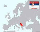Serbien Karte mit Regionen & Landkarten mit Provinzen