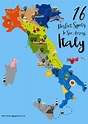 Tourist map of Italy: tourist attractions and monuments of Italy