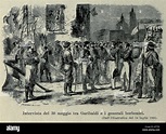 Garibaldi e i generali borbonici 30 maggio 1860 Stock Photo - Alamy