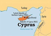Location of Cyprus in europe map - Republic of Cyprus map (Southern ...