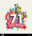 Feliz cumpleaños 71 de 71 años, divertida celebración de aniversario ...