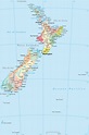 Mapa Político da Nova Zelândia, Capital Wellington
