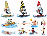 Conjunto de ilustración de deportes acuáticos | Vector Gratis