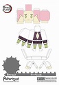 Mitsuri papercraft in 2021 | Anime paper, Paper doll template, Anime crafts