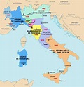 Cartina Italia Politica 1800