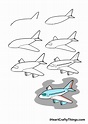 Airplane Drawing - How To Draw An Airplane Step By Step