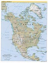 Mappa Geografica dell'America del Nord: confini fisici e regioni ...