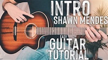 Intro Shawn Mendes Guitar Tutorial // Intro Shawn Mendes Guitar ...