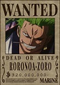Zoro Bounty Wanted Poster One Piece Digital Art by Anime One Piece - Pixels