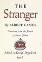 The Stranger Albert Camus First Edition Rare