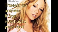 Mariah Carey Hero with Lyrics - YouTube