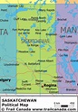Political Map of Saskatchewan, Canada