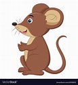 Cartoon smiling mouse Royalty Free Vector Image