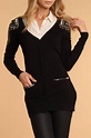 6126 by Lindsay Lohan Sweater With Metal Accents In Black - Beyond the ...