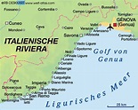 Map of Italian Riviera (Region in Italy) | Welt-Atlas.de