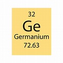 símbolo de germanio elemento químico de la tabla periódica. ilustración ...
