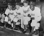 Jackie Robinson and Pee Wee Reese by National Baseball Hall Of Fame Library