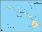 Geographical Map of Hawaii and Hawaii Geographical Maps