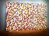 Damien Hirst Early Dot Painting | Dot painting, Purple diary, Dots