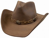 Stetson Roxbury Mocha Distressed Shapeable Leather Cowboy Western Hat ...