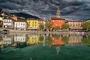 Die Seepromenade von Ascona... Foto & Bild | himmel, bunt, sonnenschein ...