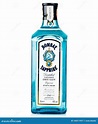 Blue Bottle of Bombay Sapphire London Dry Gin Editorial Photo - Image ...