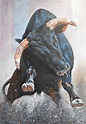 Bull (2020) Acrylic painting by Alexander Titorenkov | Bull painting ...